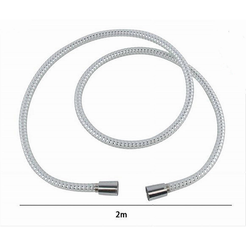 Trade Shop - Laccio Tubo Flessibile Doccia Biflex Cromo Bianco Universale Lunghezza 2mt 87304 -