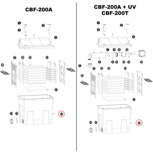 Vaschetta portafiltro di ricambio per filtro bio per laghetti CBF-200T/CBF-200U/CBF-200