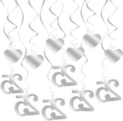 Decorazioni di Sposa Argento 18 pezzi | Accessori Decorativi per Sposa Argento per Tema di Sposa Argento