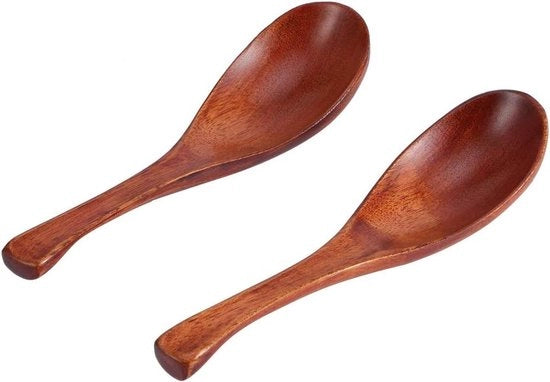 Due pezzi di Spazzola per la Zuppa in Legno Naturale - Servizio da Tavola per la Cucina Casa.