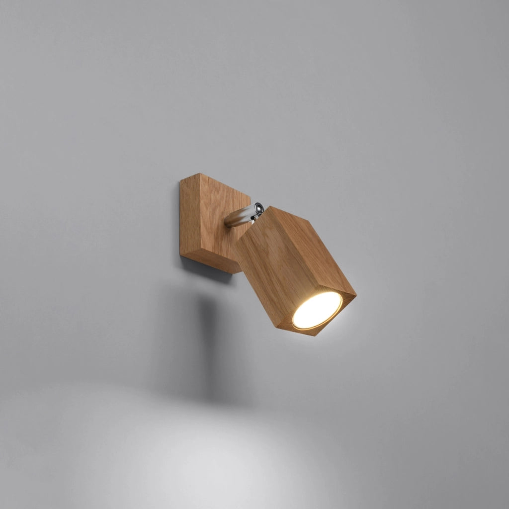 Applique BAMBU rovere chiaro/cromo GU10 1 luce PU.1035