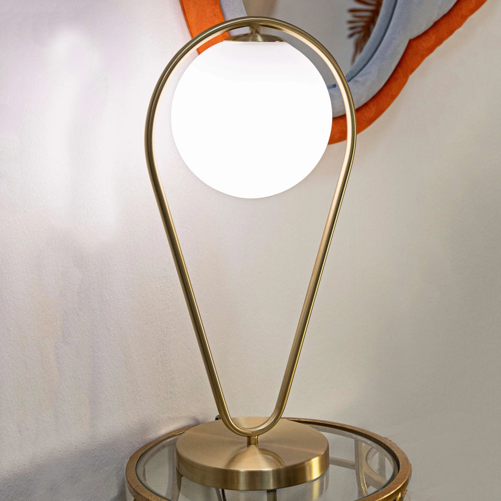 Basomo, Lampada da Tavolo Necessaria 1 Lampadina, Bianco