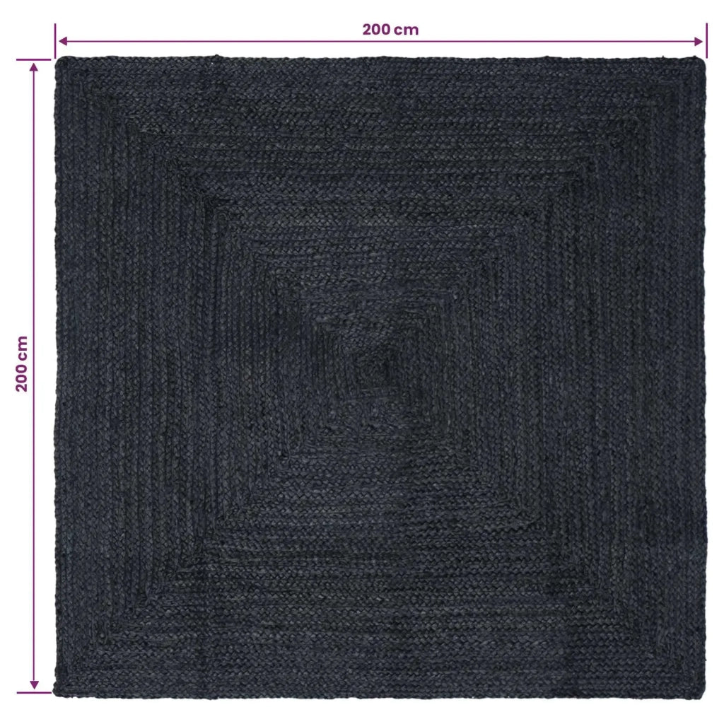 Tappeti per area Quadrato Grigio Scuro 200 x 200 cm Juta 42010440