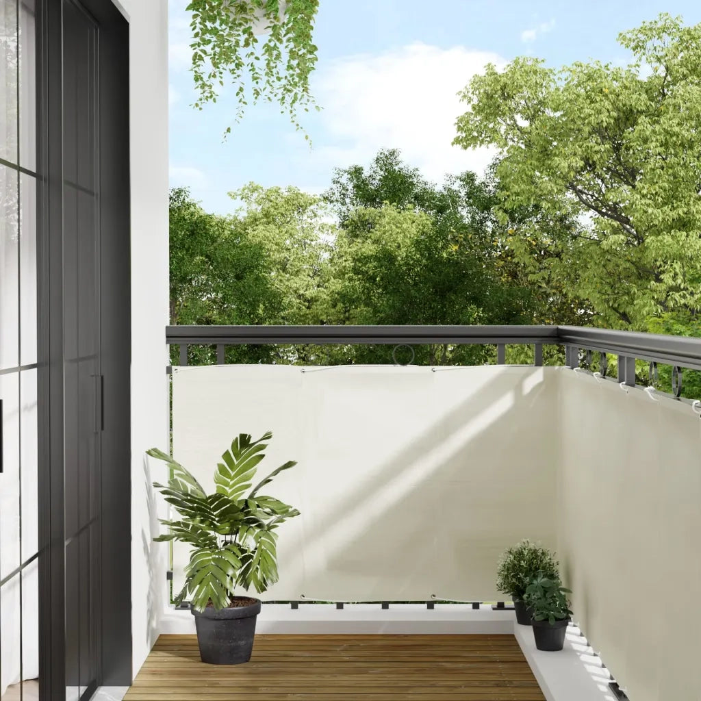 Paravento da Balcone Crema 90x800 cm 100% Poliestere Oxfordcod mxl 114043