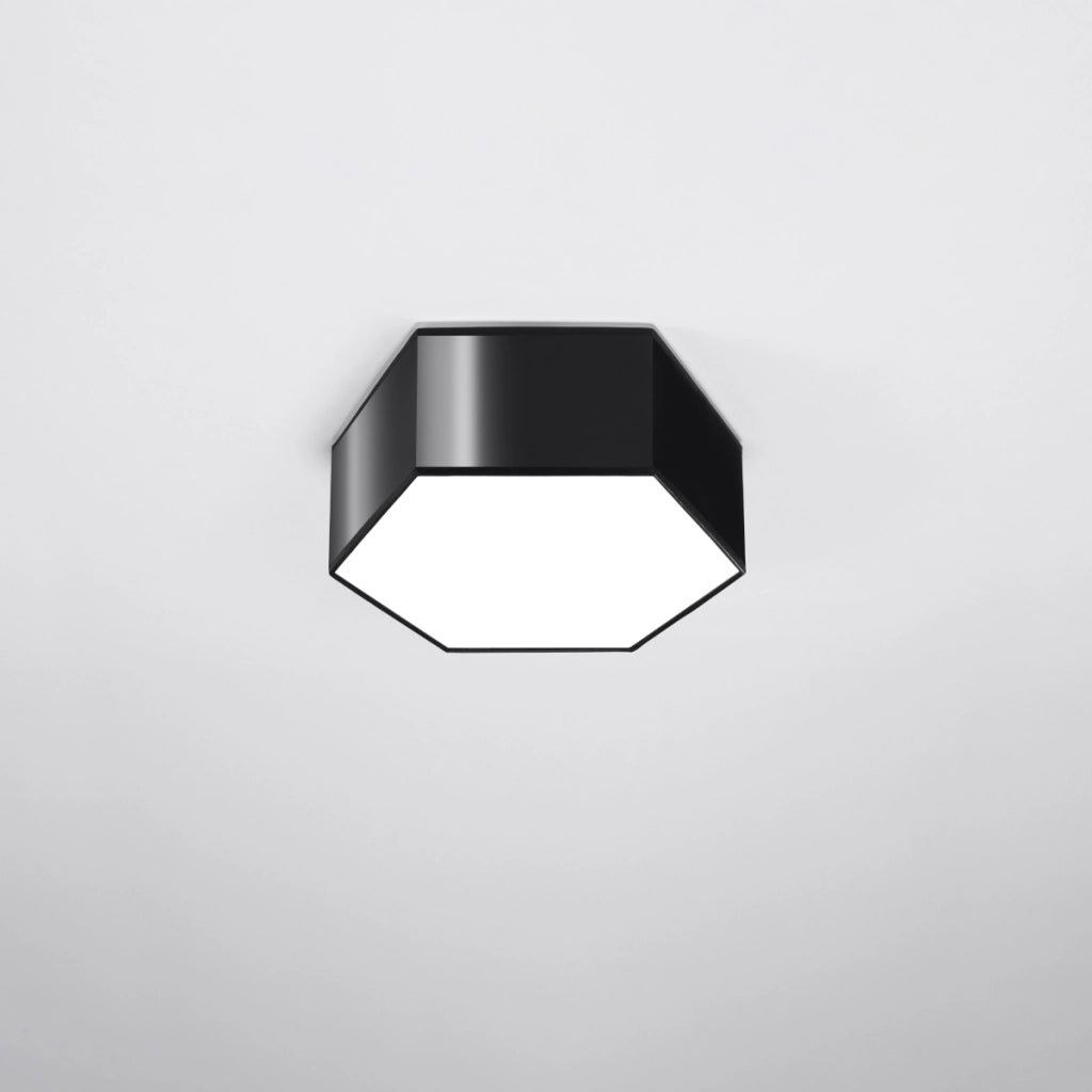 Lampada da soffitto moderna a cubo SUNDE arancione spagnolo in PVC nero 2x15W LED