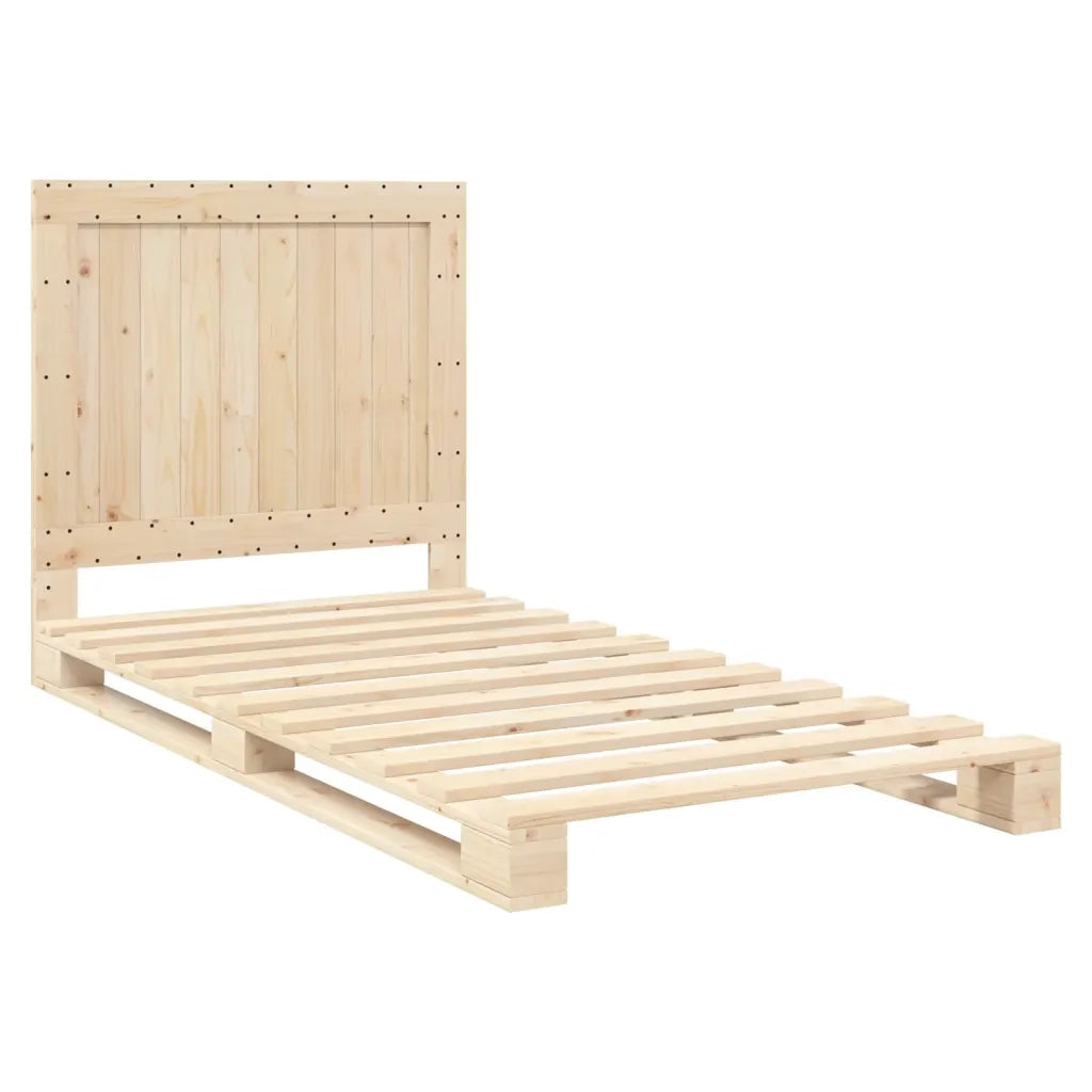 Giroletto con Testiera 100x200 cm Legno Massello di Pino 3281533