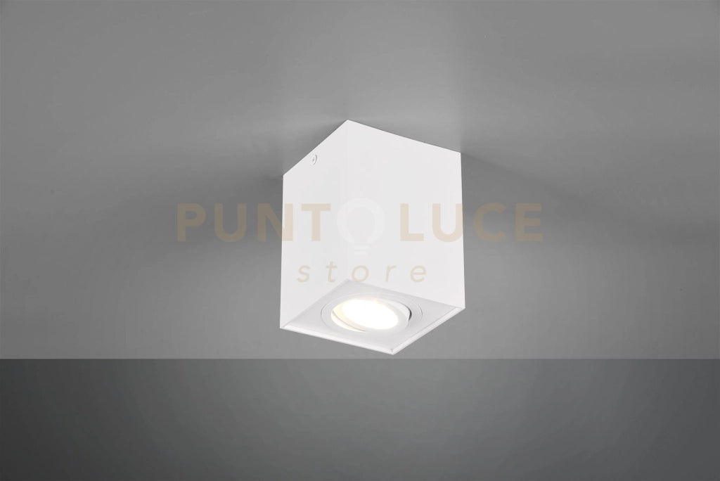 BISCUIT CUBO SPOT ORIENTABILE BIANCO L. 9,6 X 9,6CM H. 12,5CM 1 LUCE ATTACCO GU10