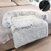 Hoe per Dog - Cuscino per Animali - Coperta per Sdraio - Anti-Slittamento - Resistente all'Acqua - Copertura per Bancarella - Plush - Respirante - Tela in PP Cotone - Bianco - 105x95x20cm