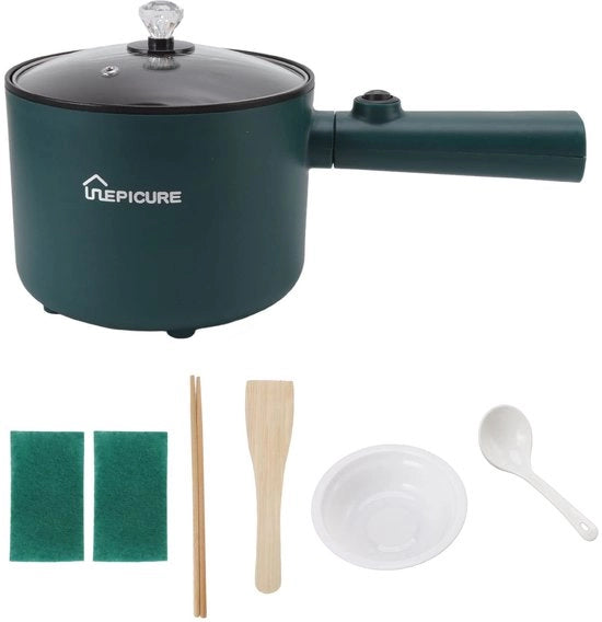 Fornello Elettrico Multifunzionale - Capacità 1,8L - Portatile - Adatto per Noodles, Bistecca e Uova