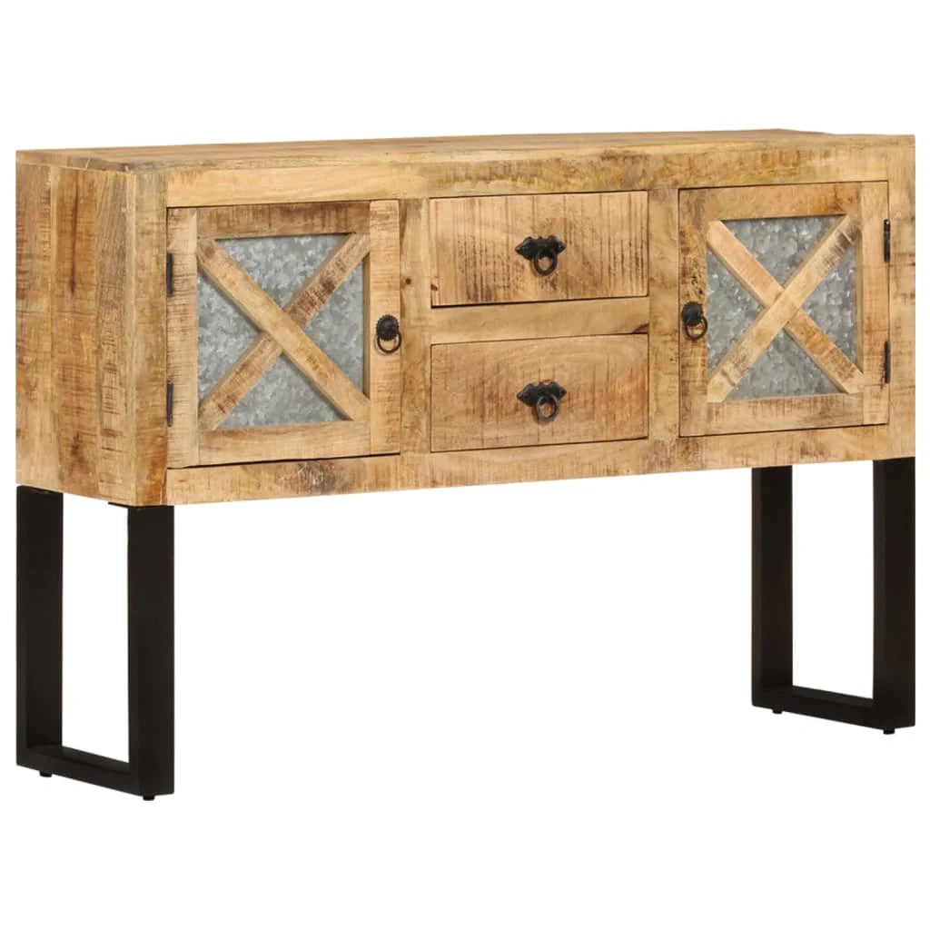 Buffet credenza cassettiera armadio mobile contenitore organizer per cucina soggiorno salotto 110 x 30 x 74 cm legno di mango marrone grezzo 02_0029512