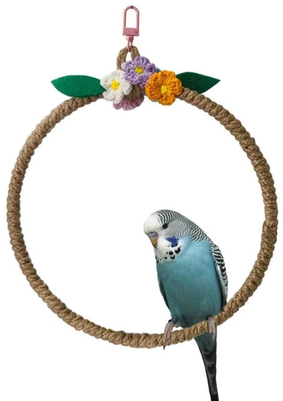 Giocattolo per volatili - Oscillatore per uccelli - Giocattolo per pollaio - Becco per uccelli - Gancio metallico - Uccelli da giardino - Stabilità e stabilità - Giocattolo per uccelli