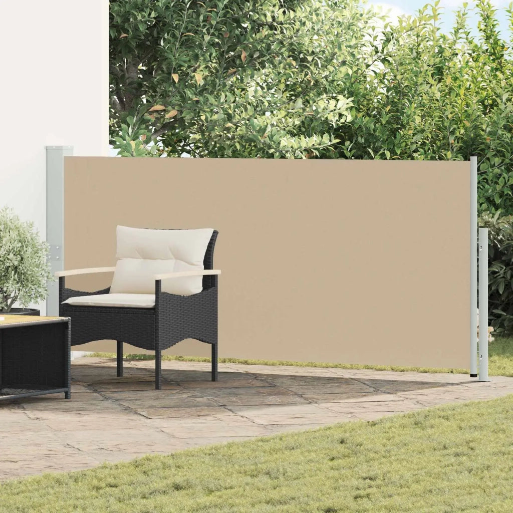 Tenda laterale retrattile Beige 500 x 117 cm Poliestere