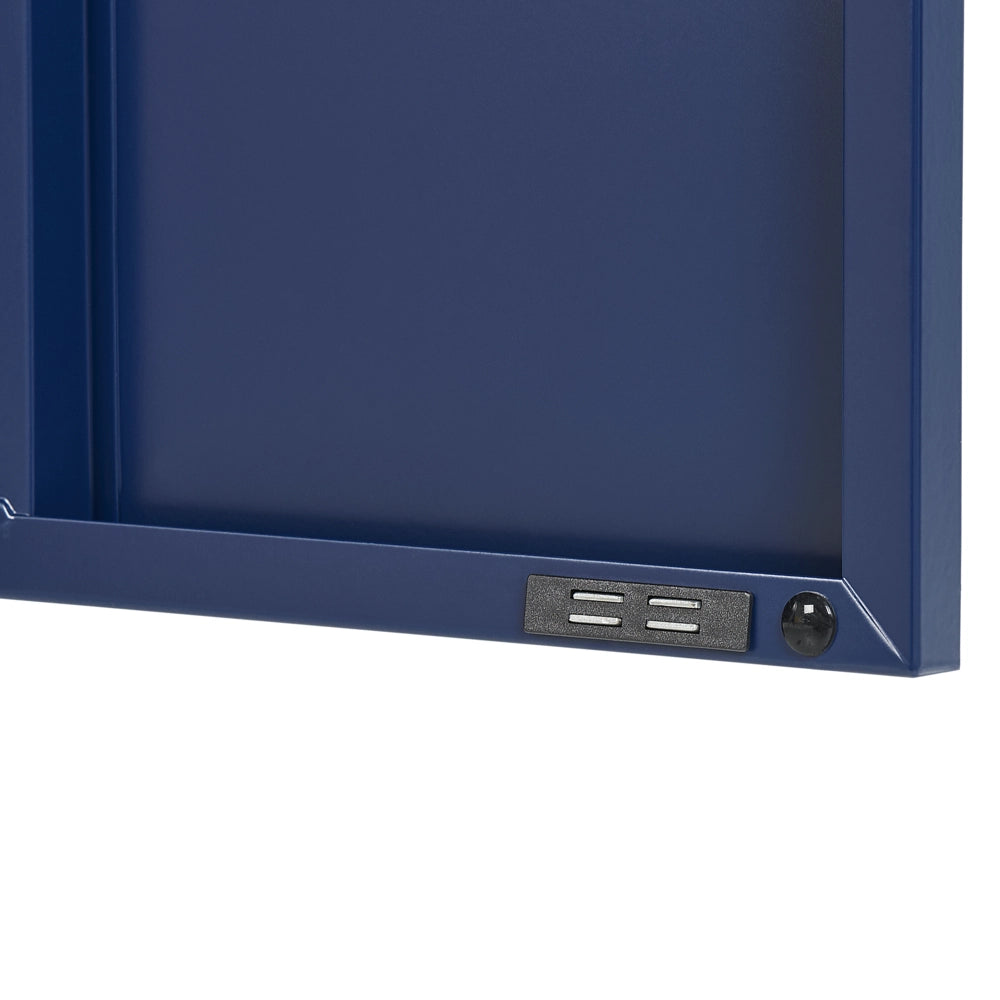 Credenza a 2 ante in acciaio blu navy Mobili per ufficio a casa Ripiani per gambe Design industriale