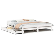 Letto matrimoniale | Letto per adulti | Letto senza Materasso Bianco 180x200 cm Legno Massello di Pino