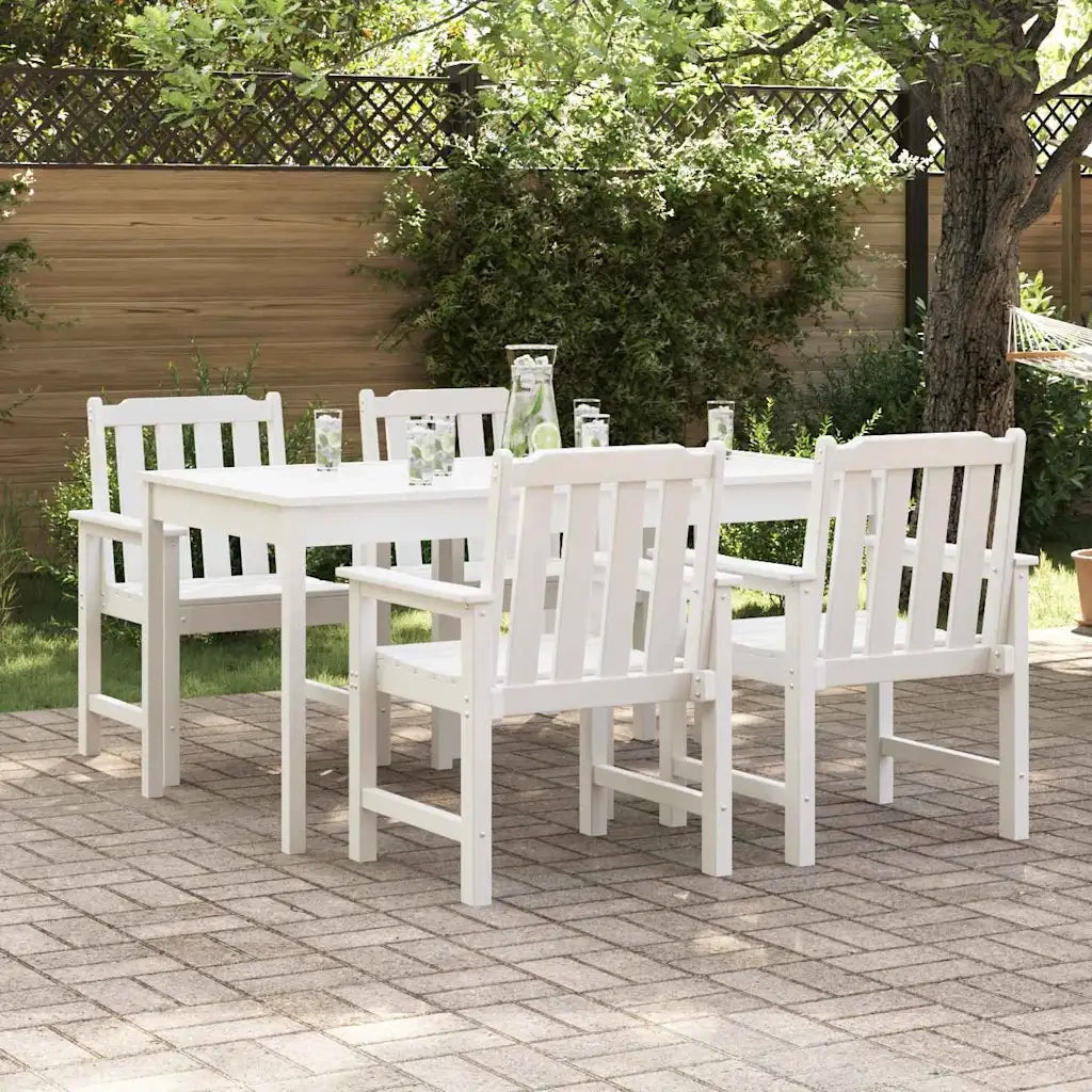 Sedia da Giardino 4 pcs Bianco 65.5 x 59 x 88 cm Polietilene 3335795