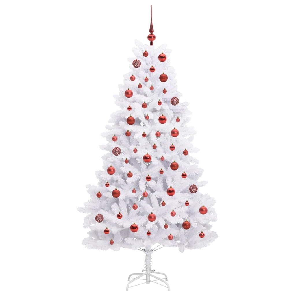 Albero di Natale Artificiale con Rami Pieghevoli Bianco 180 cm 3426594