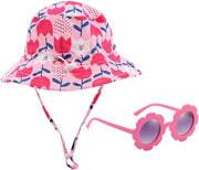 Set di cappello e occhiali da sole per bambini con protezione UV per giornate estive