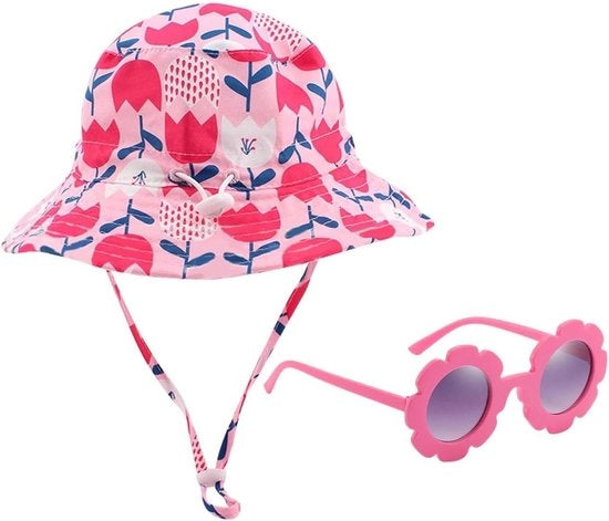 Set di cappello e occhiali da sole per bambini con protezione UV per giornate estive
