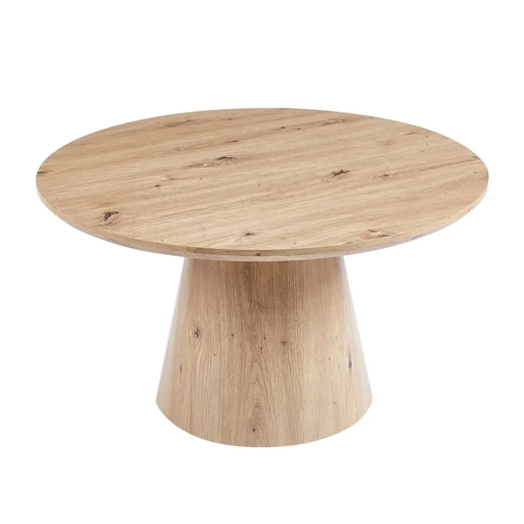 Tavolino rotondo collezione TIGNES – Decorazione effetto pino – D80 x H47 cm