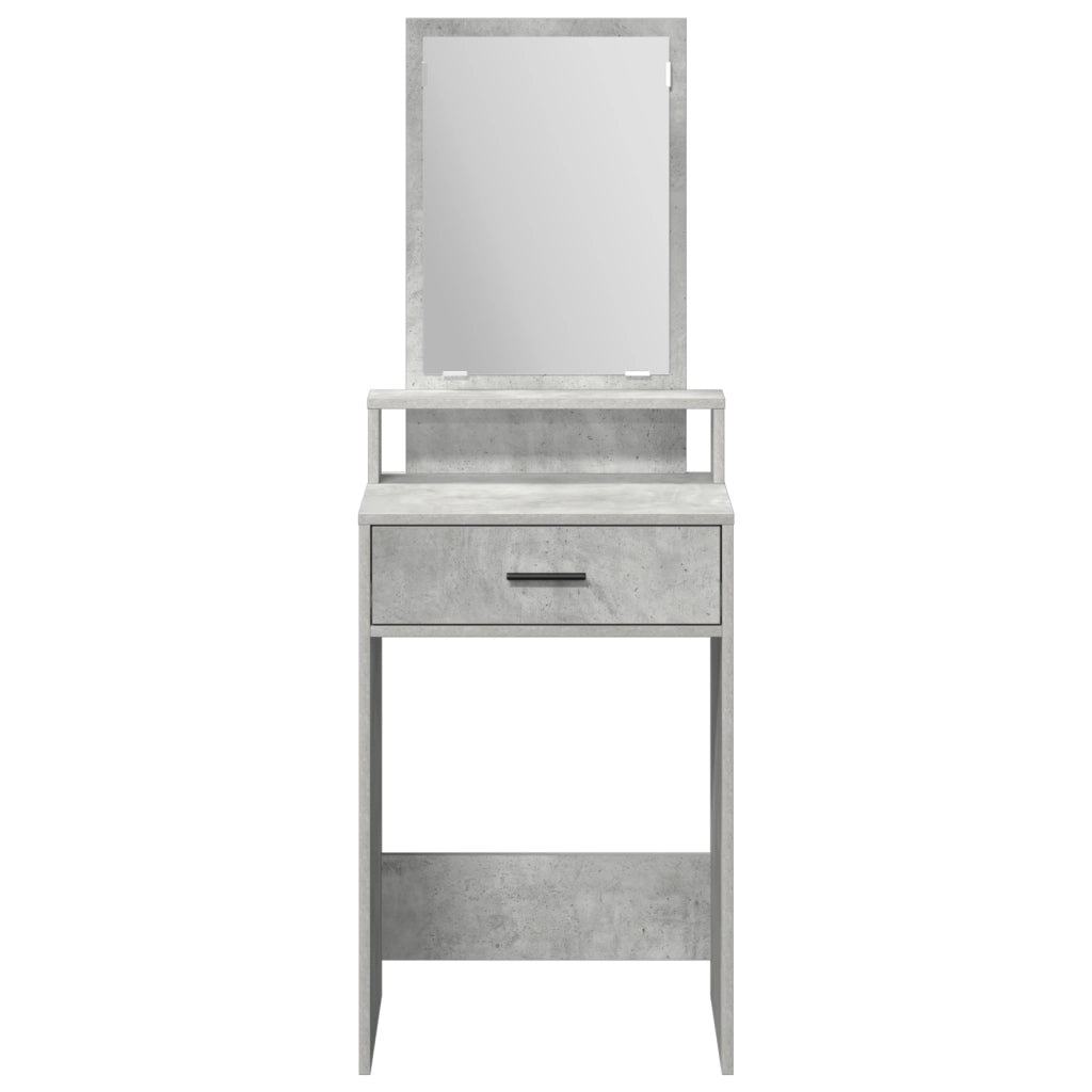 Tavolo da trucco  con cassetti Grigio cemento 50x41x140 cm