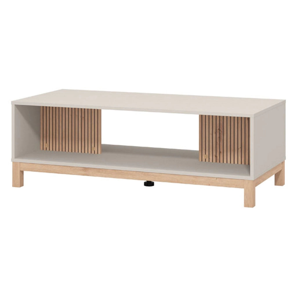 Leguzzano, Tavolino da Salotto con Piedini, 120.5x54.5x41h cm Beige