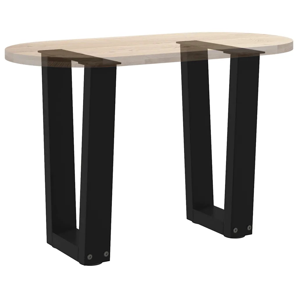 Gambe per Tavolino da CaffÃ¨ a Forma di V 2 pz Nere 38x(42-43,3) cm Acciaio