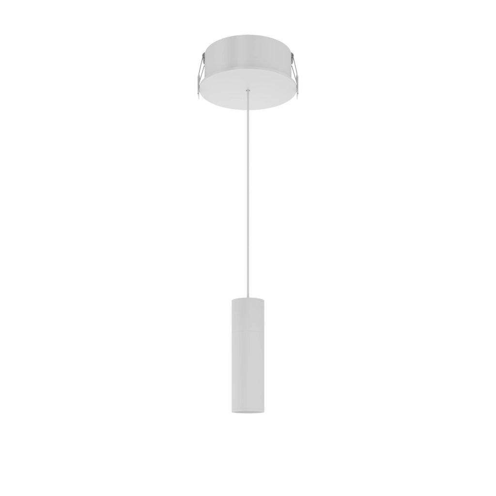 Alp Lighting Base circolare da incasso NANO per sistema Alp Space, diametro 90mm, spessore 22mm, finitura Bianco Opaco, installazione modulare