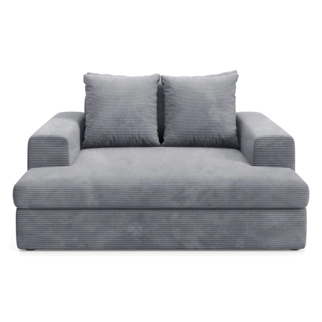 Comazzo, Divano Fisso 2 Posti Cuscini Sfoderabili, 162x167x86h cm Grigio Chiaro