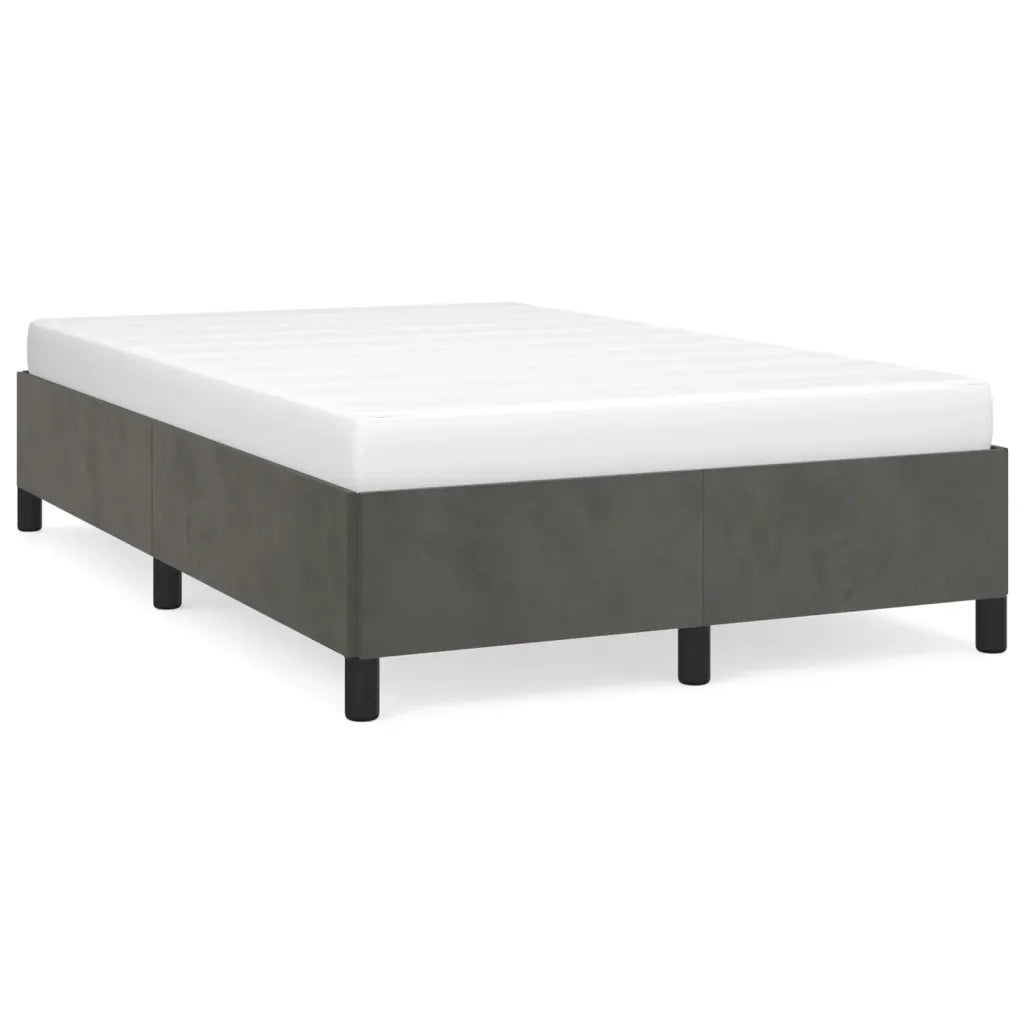 Giroletto senza Materasso Grigio Scuro 120x190 cm Velluto