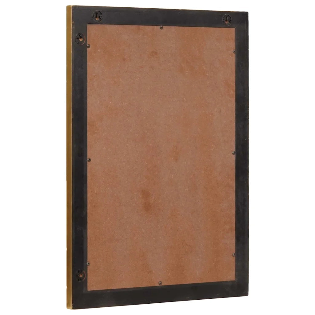 vidaXL Specchio da bagno con specchio Nero e Oro 50 x 2.5 x 70 cm