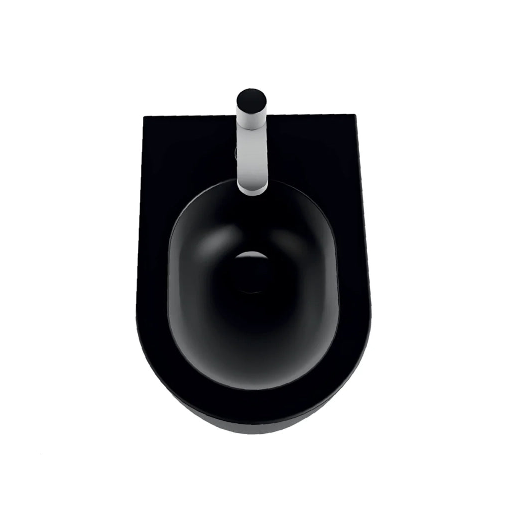 Bidet a Terra Azzurra Ceramica "Comoda" Nero Opaco