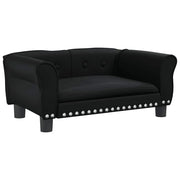 Cuccia per cani comoda cesta da divano 70 x 45 x 30 cm similpelle nera 02_0042830