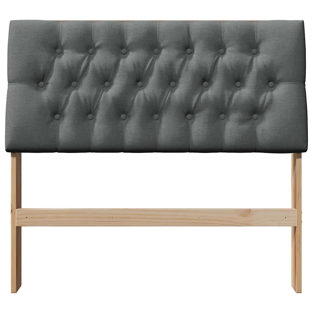 Testiera imbottita Grigio scuro 100 cm Pino massello