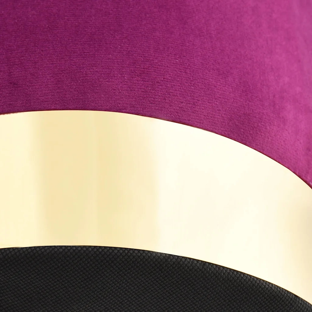 Sgabello Viola e Oro in Velluto 28 x 36 cm CFW9017245