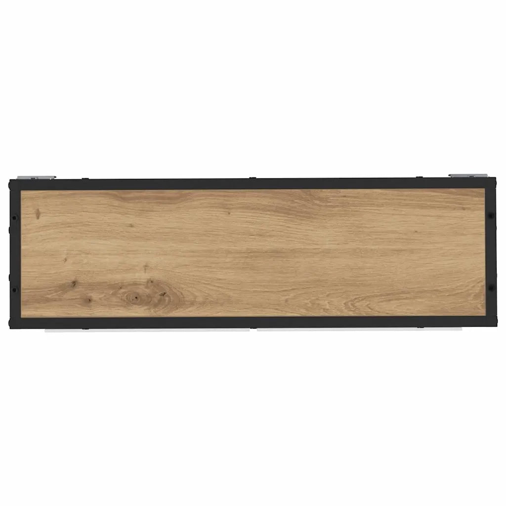Scaffale da parete con porta Rovere artigianale 65 x 20 x 60 cm 883612