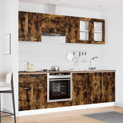 Set di mobili da cucina con cassetto Lyon 8 pcs Rovere fumo