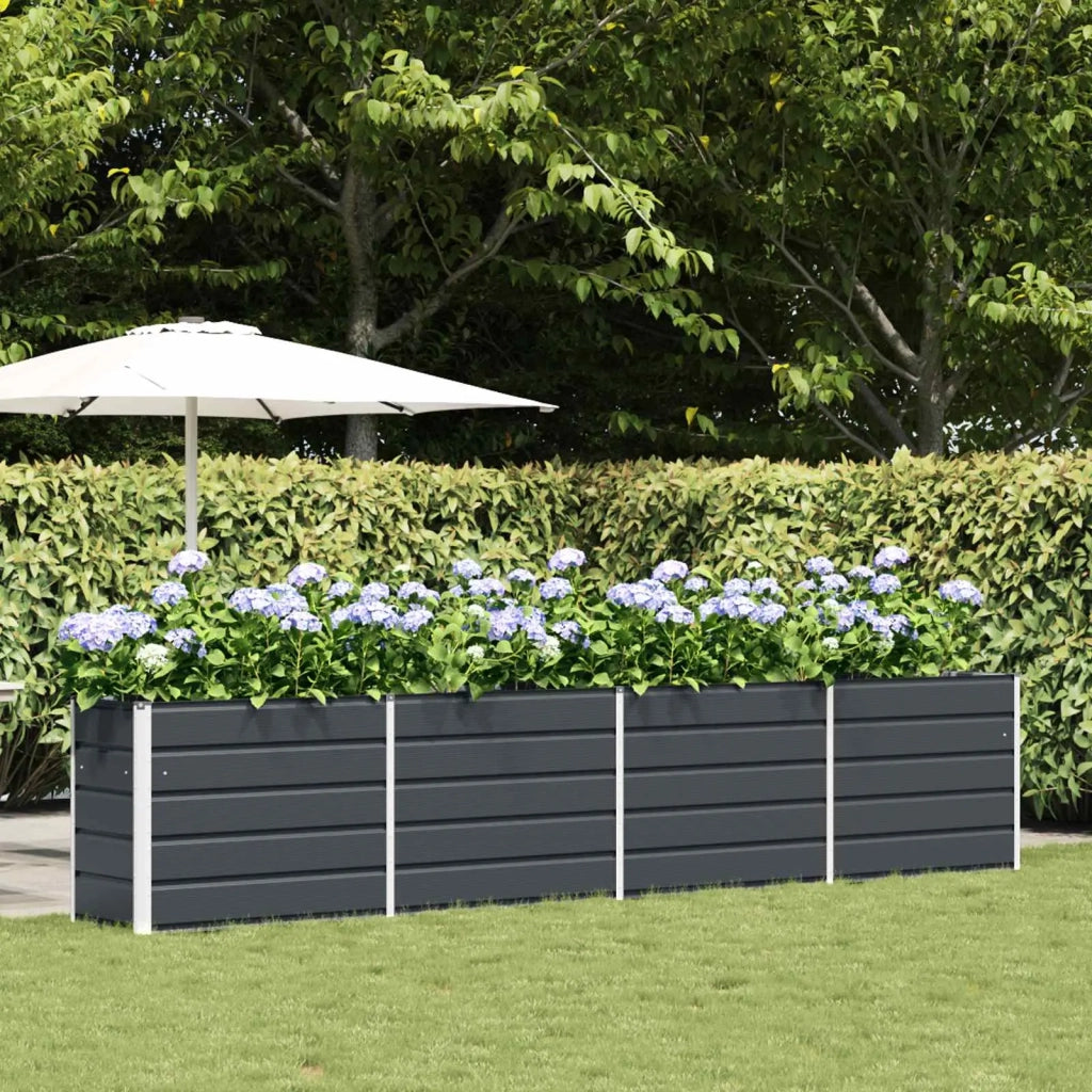 Fioriera Antracite 385 x 50 x 75 cm Acciaio zincato