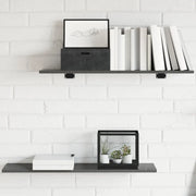 Ripiani per Libreria 8pz Grigio Lucido 80x20x1,5cm Multistrato 805313