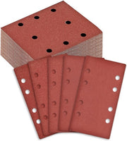 Set di carta abrasiva 100 pezzi - 93 x 185 mm - Corrugazione 40/60/80/120/240 - Smalto antistatico - Per legno/metallo - Qualità professionale - Lamiere abrasive