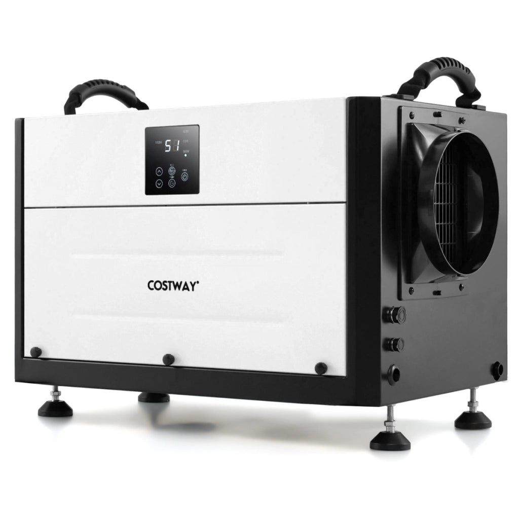 Deumidificatore industriale con tubo di drenaggio e sbrinamento automatico, Deumidificatore per spazi ristetti Bianco-Condizionatori aria