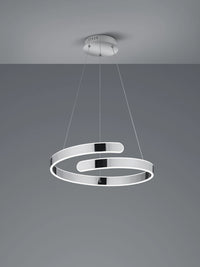 PARMA SOSPENSIONE LED 37W 4500lm, 4000K CROMO CON DIMMERAZIONE AD INTERRUTTORE D.50CM