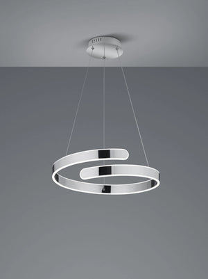 PARMA SOSPENSIONE LED 37W 4500lm, 4000K CROMO CON DIMMERAZIONE AD INTERRUTTORE D.50CM