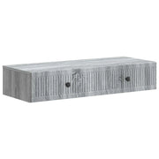 Tavolino da Parete Laterale Grigio Sonoma 87,5 x 34,5 x 17 cm 897991