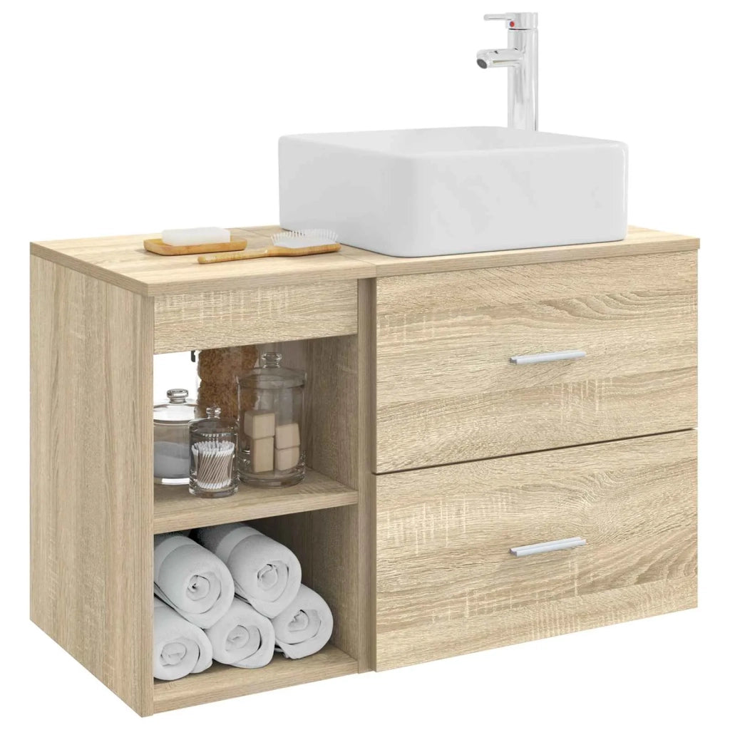 Set di mobili per il bagno 2 pcs Rovere Sonoma 3403882