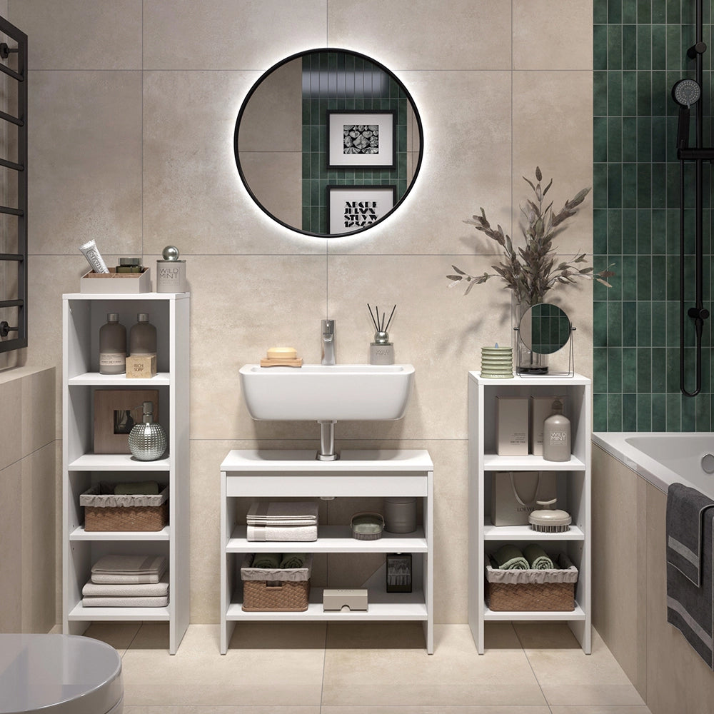 Vicco Set di mobili da bagno Bianco 3 parti