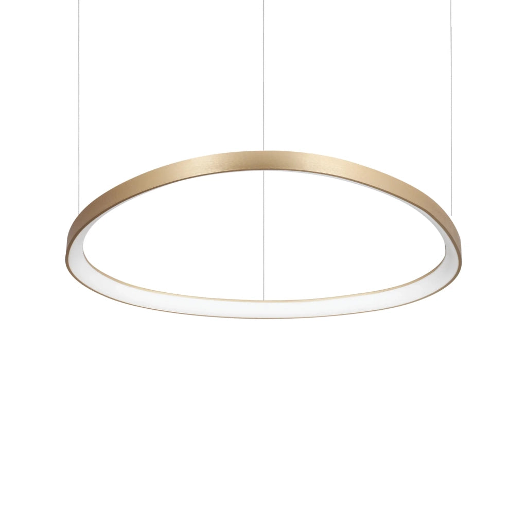 Lampada A Sospensione Gemini 1 Luce Led Integrato Ottone 56W Ip20