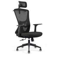 Sedia Poltrona Direzionale da Ufficio in Similpelle Nera