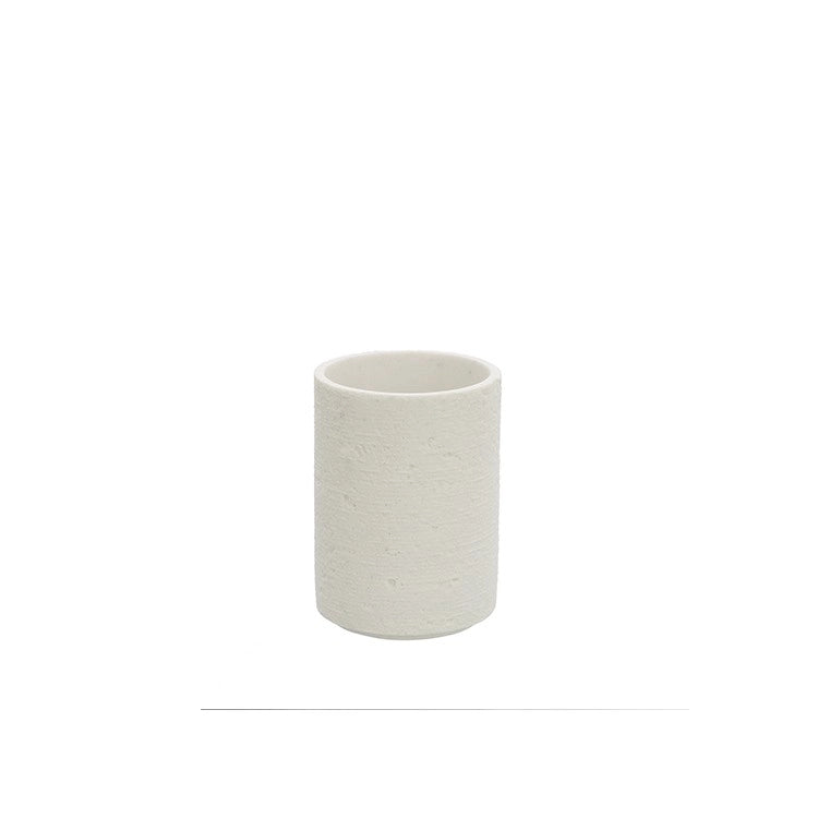 Portaspazzolino bianco linea Arizona in poliresina design moderno Feridras