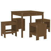Set da Pranzo da Giardino 5 pz | Set Salotto da Giardino ambra in Legno Massello di Pino