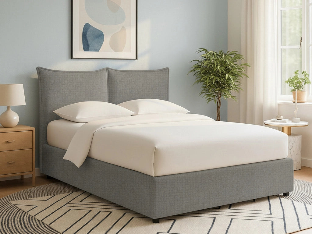 Newquay, Letto Singolo Sfoderabile Made in Italy, Grigio Cenere
